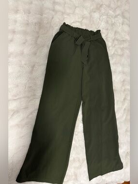 SySea High-Waisted Palazzo Wide-Leg Pants in Army Green